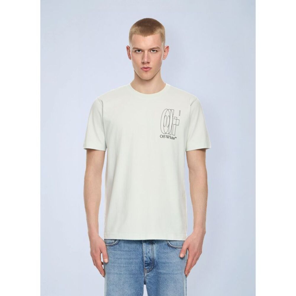 Off-White Men Outline Double Arrow Slim T-Shirt